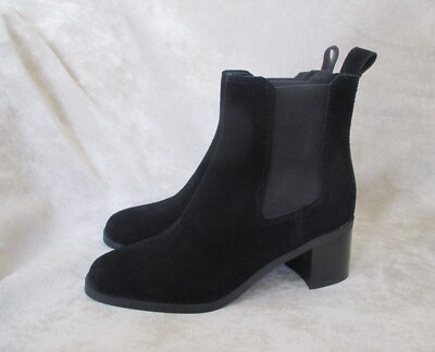 NEW STEVE MADDEN 'Rhiannon' Chelsea Suede Boots Womens Size 7 Black $130