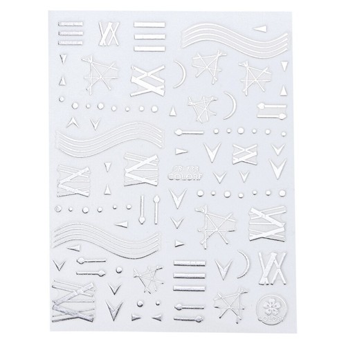 1 Stück 3D Nail Art Sticker geprägt Stern Mond Sternen Design selbstklebend Maniküre Deko - Bild 64 von 66