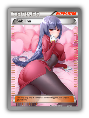 Sabrina Trading Card - Sexy Adult Anime Waifu Custom Made Trainer | PARODY - Bild 1 von 3
