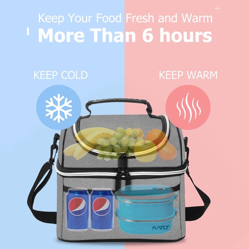 Insulated Lunch Tote Bags for Women Leakproof Thermal Cooler Bag for School Work - Picture 2 of 7