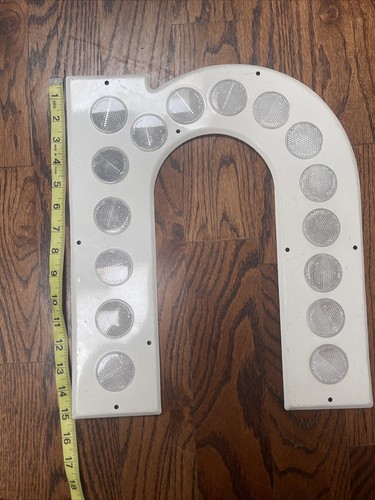 Vintage Aluminum Highway Button Copy Road Sign Reflective Crafting Letter”n” - Picture 3 of 4