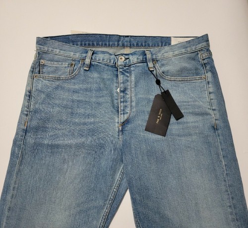 NWT Rag Bone 38x33 Fit 1 Extra Slim Fit Mens Jeans Fire Island With Holes - Picture 3 of 12