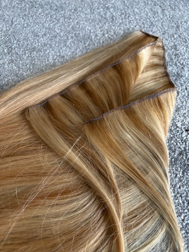 Beauty Works Tape And GOLD Weft Sewin Human Hair Extensions HONEY