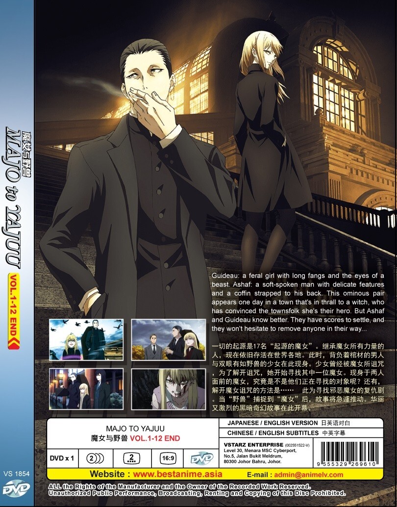 DVD Anime Majo to Yajuu Complete TV Series Vol.1-12 End English