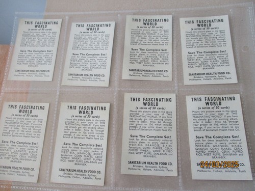Sanitarium Health foods This Fascinating World 1957 full set 50 Cards in sleeves - Picture 5 of 15