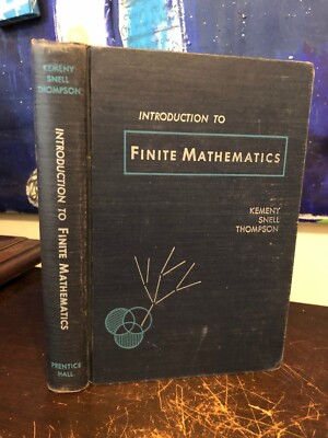 VINTAGE Introduction to Finite Mathematics / Kemeny, Snell & Thompson/ 1957 HC