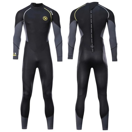 Muta in neoprene 3 mm uomo immersioni subacquee tuta completa surf set unico inverno - Foto 6 di 36