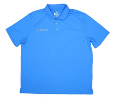 Walmart Money Store Mens Blue Short Sleeve Employee Uniform Polo Shirt XL