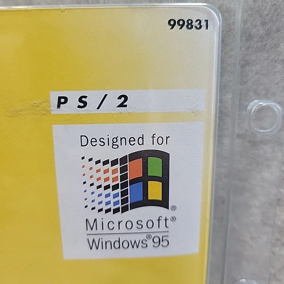 VTG 1995 Fellowes Desktop Computer Mouse Kit Serial PS/2 NOS 99831 Windows 95 - Image 4 of 4