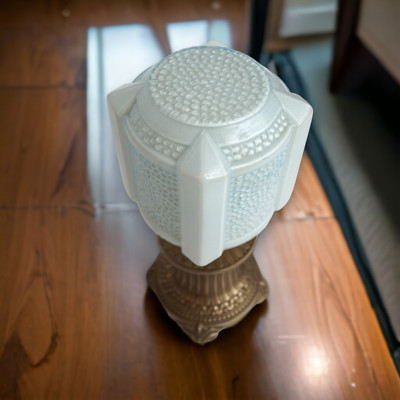 Art Deco Table Lamp ''CUBÔDE BLEU'' Unique Jugendstil Desk Light
