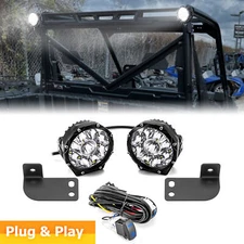 WEISEN For Polaris Ranger SP 570/1000 Crew Rear Roof 5" Round Pods Mounts Wire