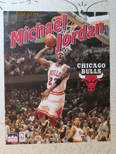 1995 Michael Jordan Chicago Bulls White jersey 16" X 20" poster NOS