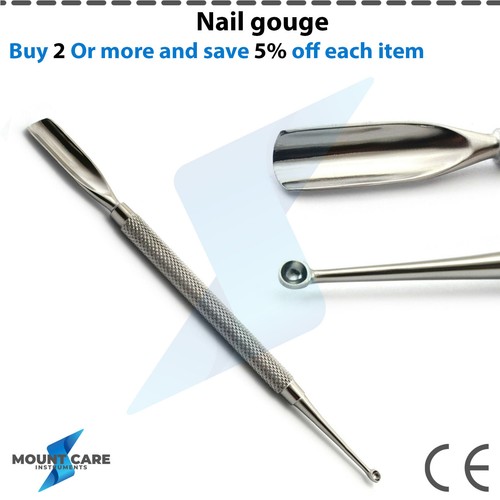 Beauty Cuticle Nail Pusher Spoon Gouge Nail Curette Cleaner Podiatry Tools New - Picture 5 of 7