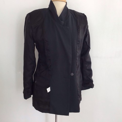Vintage 90’s Y2K Chad Steven’s black wool blend 1 button gefüttert Power Blazer Gr. 6 - Bild 6 von 11