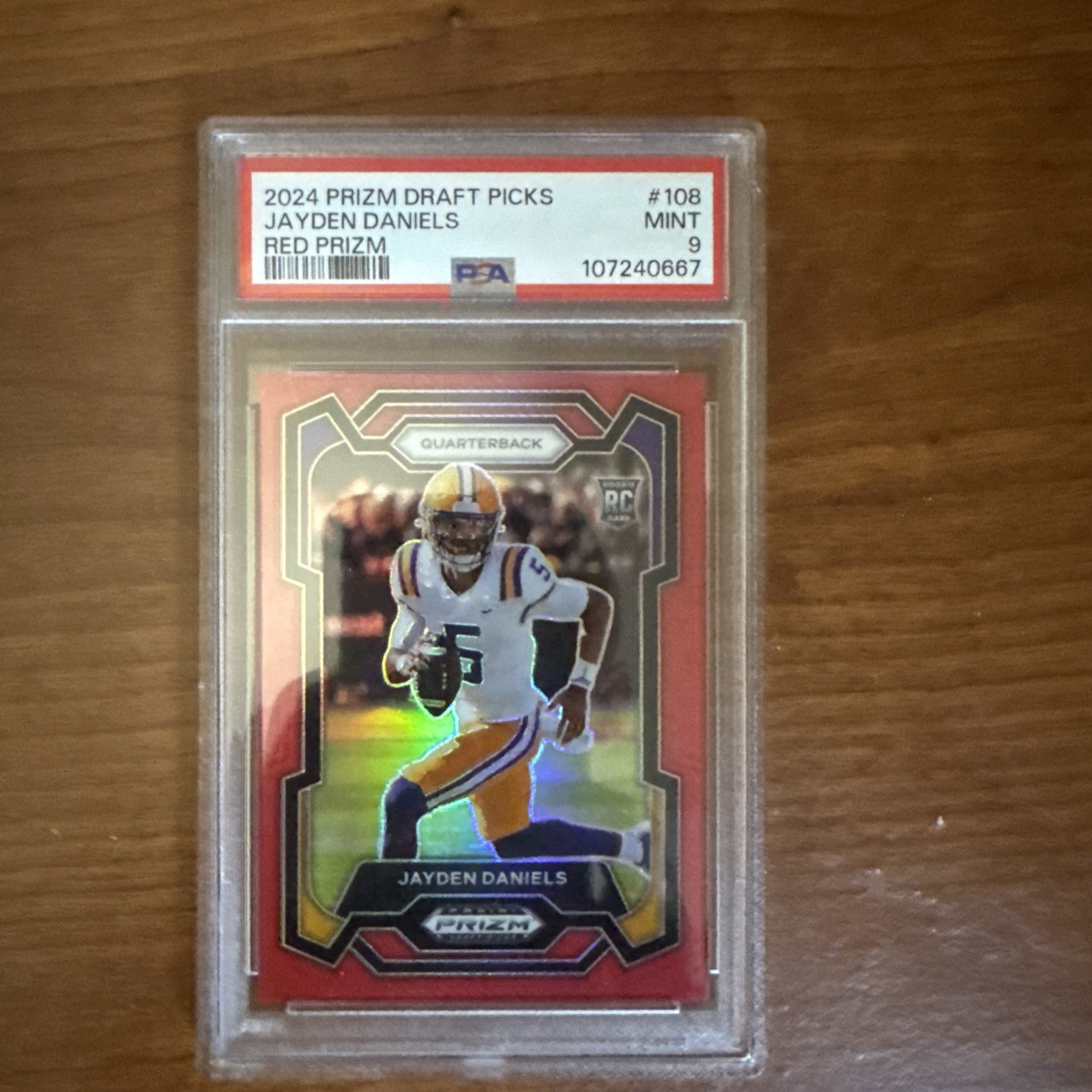 2024 Panini Prizm Draft Picks - Jayden Daniels #108 Red Prizm /299 (RC)