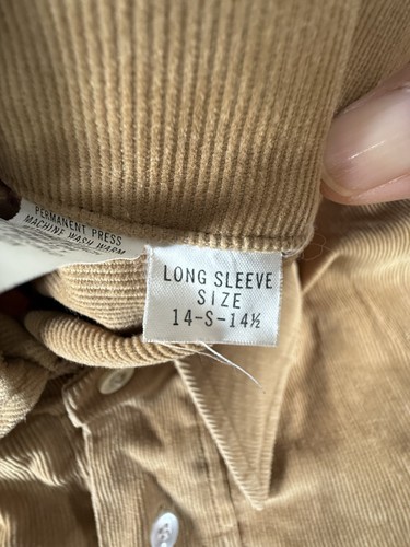 Vintage 70’s Dee Cee Brand USA Western Corduroy Long Sleeve Shirt Size 14.5 - Picture 3 of 9