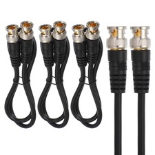BNC Male to BNC Male Coaxial Cable, 3Pcs 0.5M 75-3 for CCTV Camera