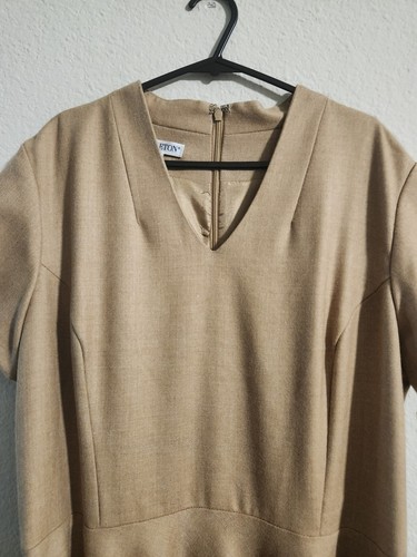 Pendleton Neu mit Etikett Audrey Damenkleid in Hellbraun mit Gürtel Größe 12 - Bild 4 von 6