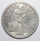1872 Seated Liberty Dollar Cleaned XF Details