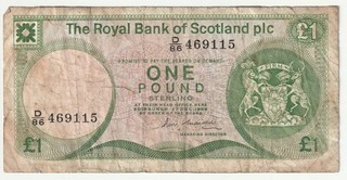 1 Pound 1986 Schottland.