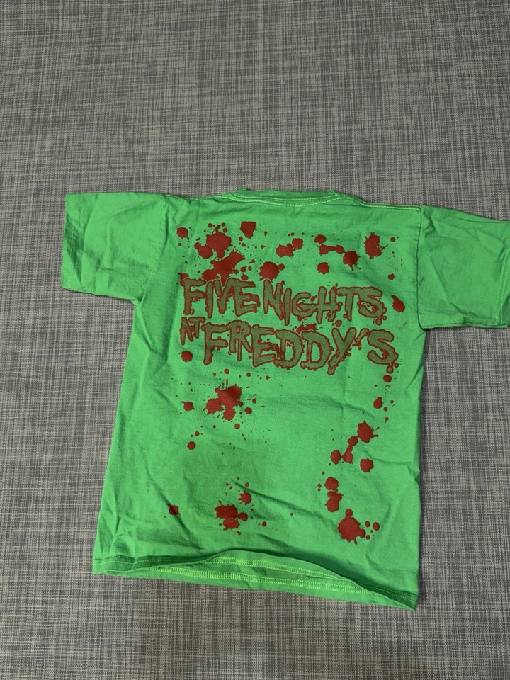 Five Nights At Freddy's Kids T Shirt Size M 6/8 Graphic Tee FNAF AOP - Image 2 of 4