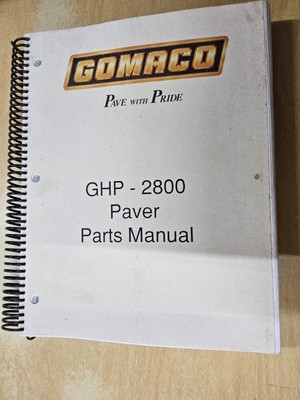 GOMACO  GHP-2800 Slipform Paver Parts Manual,   Nov. 1999