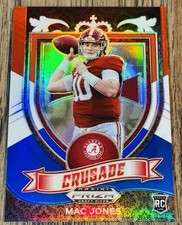 2021 Panini Prizm Draft Picks Crusade Red White Blue Prizm Mac Jones RC #170