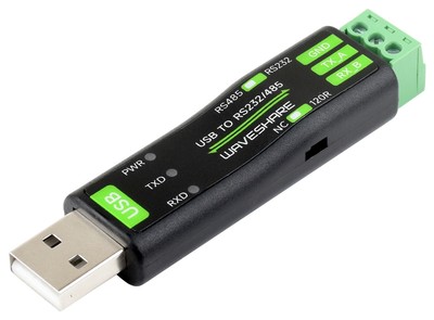 Waveshare USB to RS232/485 Converter, FT232RNL Chip, RS232/485 Switch, LED, ABS