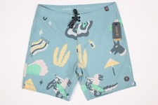 Roark Men's Passage Panel 18 inch Viaje Board Shorts Swim Agave Blue RB405