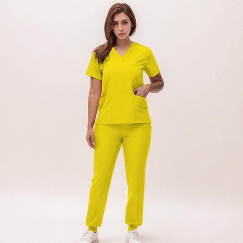 2025 New Nurse Uniforms V-neck Top Jogger Pants Scrub Sets Surgical Workwear - Picture 37 of 38