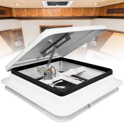 42x42CM RV Dachfenster Dachluke Dachhaube Dachventilator 12V Ventilator Skylight