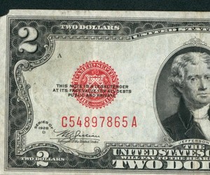 $2 1928 D United States Note ** PAPER CURRENCY AUCTIONS