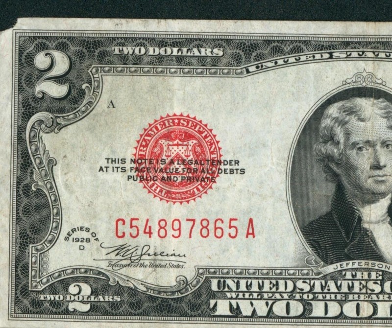 $2 1928 D United States Note ** PAPER CURRENCY AUCTIONS