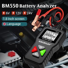 Jinbolun BM550 Car Battery Tester 6V 12V 24V Voltage Tester Battery Analyzer Dia