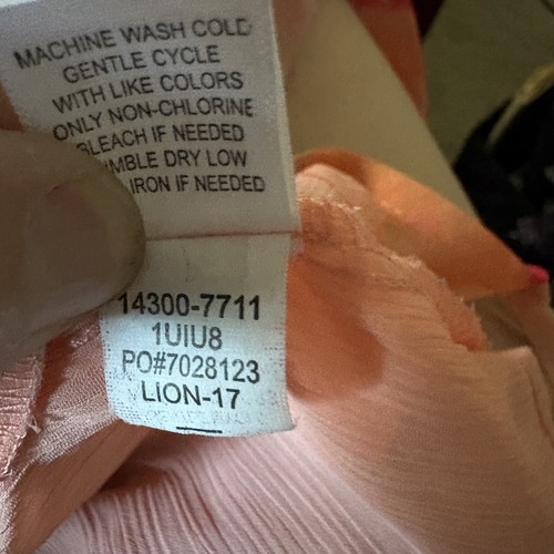 One World Bluse Flatterärmel Gr. S orange rosa Boho Hippie Blumen Oberteil Shirt  - Bild 7 von 9