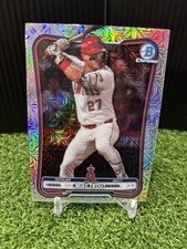 Topps 2025 Bowman Mike Trout Los Angeles Angels #1 Mega Box Refractor