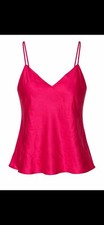 Victoria's Secret 100 Washable Mulberry Silk Cami Top XL Pink NWT