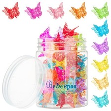 Sparkly Mini Butterfly Clips  BEBEEPOO Glitter Mini Butterfly Hair Claw Clips,C