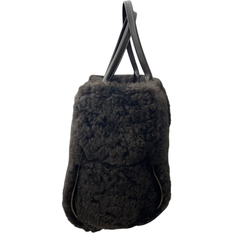 BOTTEGA VENETA Arco Tote Brown Leather Fur Bag Women thumbnail 4
