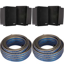 Kicker 2 Pair KB6B 2-Way Full Range Indoor Outdoor Speakers Pair Weather...