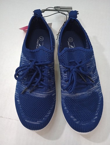 Pro Player Boys Lightweight Lace Up Low Top Sneaker Shoes Blue Size 2 - Picture 1 of 8