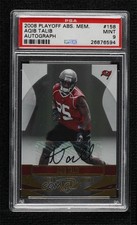2008 Playoff Absolute Memorabilia Rookie 1/99 Aqib Talib PSA 9 MINT Auto 5f4