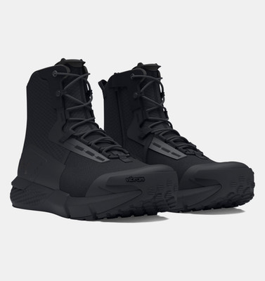 Under Armour  Men's 6 M Charged Valsetz  Zip Boot in Black/Black/Jet Grey