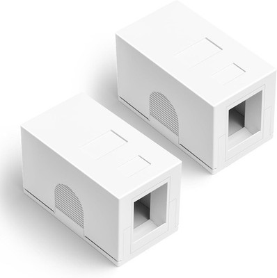 LEENUE 1-Port Keystone Jack Aufputzdose für STP Cat7/Cat6A RJ45 Keystone Jack,