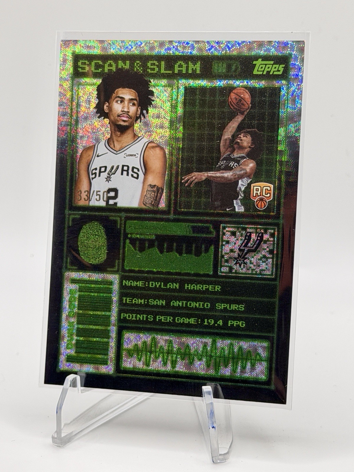 2025-26 Topps Basketball Dylan Harper Scan And Slam Flash Drop #33/50 #SS-27 RC