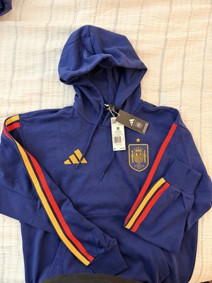 Adidas Spain España National Team Soccer Hoodie Sweatshirt Blue Men s Size M