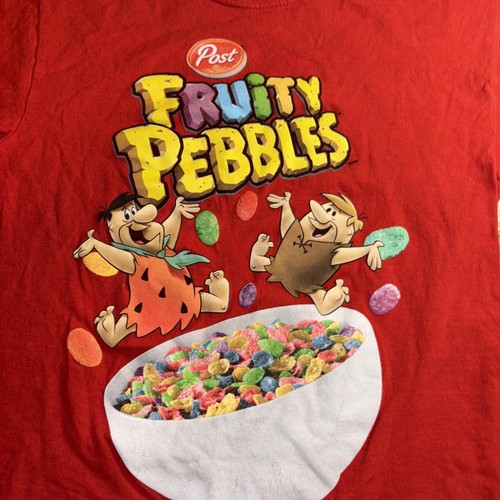 Post Fruity Pebbles Youth T-shirt Size Lg 10-12 Great Shape - Picture 2 of 4