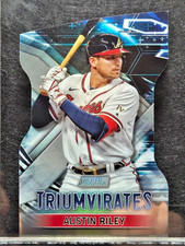 Austin Riley Braves 2023 Topps Stadium Club #T-16 Triumvirates Chrome Refractor