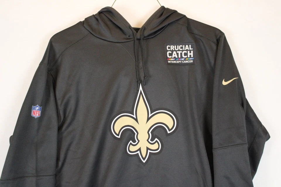 New Orleans Saints Nike On Field Crucial Catch Sideline Hooded Pullover Sz XXL - Image 2 of 4