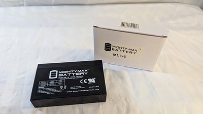Mighty Max Battery ML7-6 - 6 Volt 7 AH F1 Terminal Rechargeable SLA AGM New